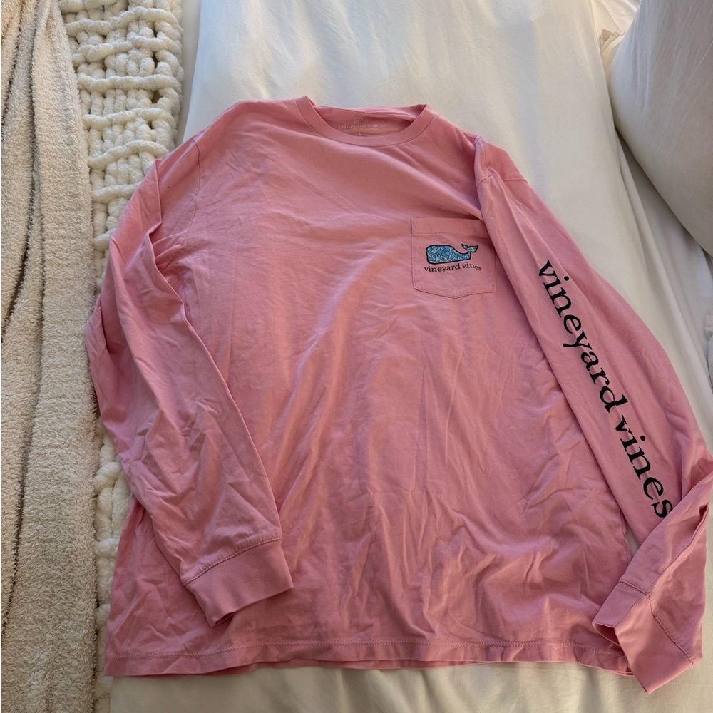 Vineyard Vines Pink Long Sleeve Tee Casual Comfort